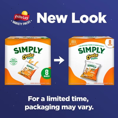 Cheetos Snack Pack Simply White Cheddar Puffs Multipack- 8ct/7oz