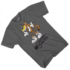 Mens Chester Cheetah Cheetos Shirt - Flamin Hot Cheetos - Chester Cheetah Cheetos Graphic T-Shirt (Grey, Small)