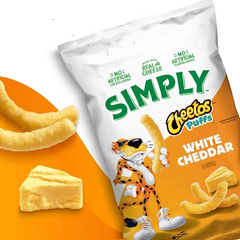 Cheetos Simply White Cheddar Puffs Snacks - 6oz