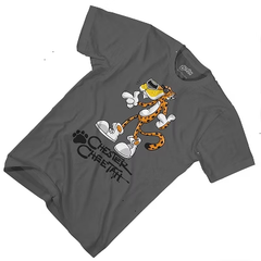 Mens Chester Cheetah Cheetos Shirt - Flamin Hot Cheetos - Chester Cheetah Cheetos Graphic T-Shirt (Grey, Small)