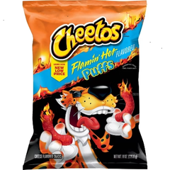 Cheetos Flamin' Hot Puffs Flavored Snacks - 8oz
