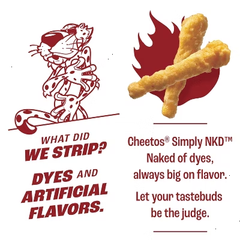 Cheetos Simply NKD No Artificial Flavors Crunchy Flamin' Hot Chips - 8.5oz
